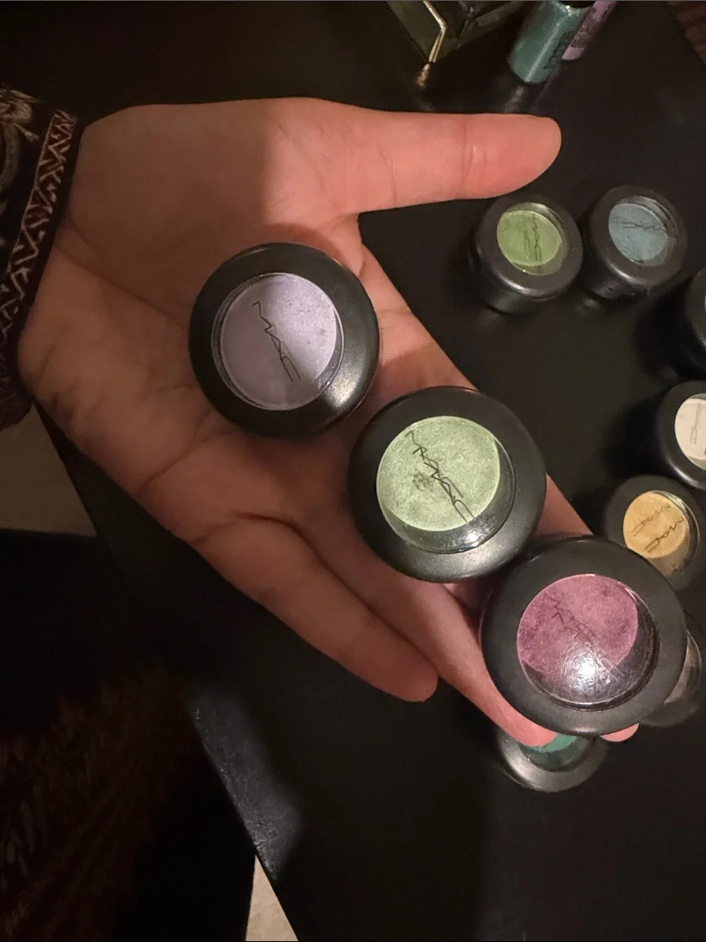 MAC Cosmetics Eyeshadow Trio - Lavender, Green, Plum